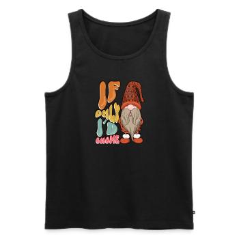 Garden Gnomes Gnome Lover Funny Gnome Gardening - Men's Premium Organic Tank Top - black - Front - Michal (187cm)