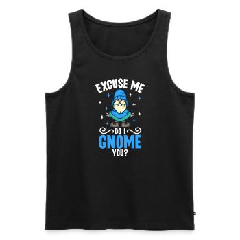 Gnomes de jardin Gnome Amant Drôle de Gnome Jardinage - Débardeur bio Premium Homme - noir - Devant - Michal (187cm)