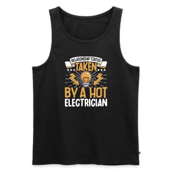 Electrician Electrical Engineer Lineman Electrical - Men's Premium Organic Tank Top - black - Front - AI Model Male 178 light (178cm)
