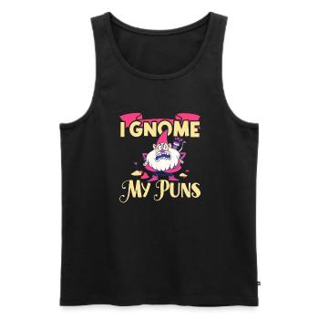 Garden Gnomes Gnome Lover Funny Gnome Gardening - Men's Premium Organic Tank Top - black - Front - Michal (187cm)