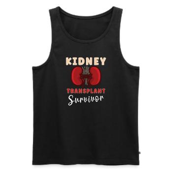 Kidney Transplant Kidney Donor Kidney Disease - Men's Premium Organic Tank Top - black - Front - AI Model Male 178 light (178cm)