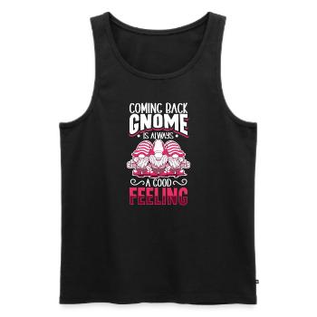 Garden Gnomes Gnome Lover Funny Gnome Gardening - Men's Premium Organic Tank Top - black - Front - AI Model Male 178 light (178cm)
