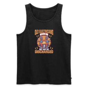 Electrician Electrical Engineer Lineman Electrical - Men's Premium Organic Tank Top - black - Front - AI Model Male 178 light (178cm)