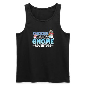 Gnomes de jardin Gnome Amant Drôle de Gnome Jardinage - Débardeur bio Premium Homme - noir - Devant - Michal (187cm)