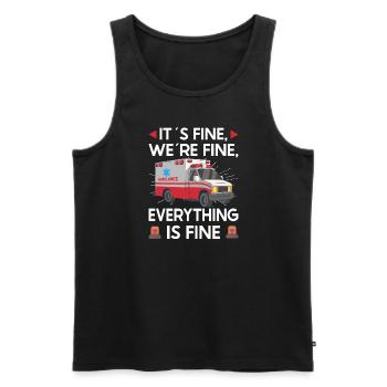 Sanitäter Erster Responder Krankenwagenfahrer - Männer Premium Bio Tank Top - Schwarz - Vorne - Michal (187cm)