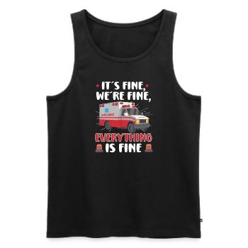 Sanitäter Erster Responder Krankenwagenfahrer - Männer Premium Bio Tank Top - Schwarz - Vorne - Michal (187cm)