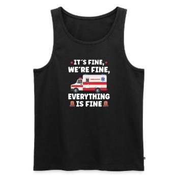 Sanitäter Erster Responder Krankenwagenfahrer - Männer Premium Bio Tank Top - Schwarz - Vorne - Michal (187cm)