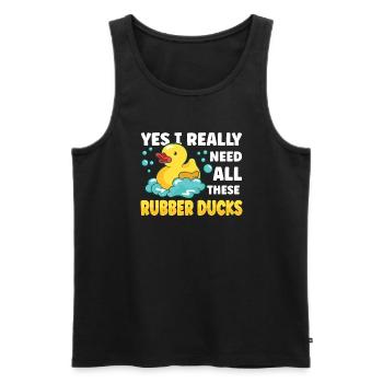 Rubber Duck Ducks Bird Hunt Duck lover Gift Idea - Männer Premium Bio Tank Top - Schwarz - Vorne - Michal (187cm)