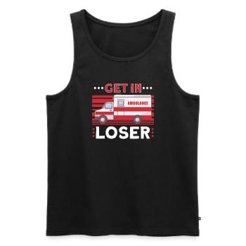 Sanitäter Erster Responder Krankenwagenfahrer - Männer Premium Bio Tank Top - Schwarz - Vorne - AI Model Male 178 light (178cm)