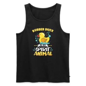 Rubber Duck Ducks Bird Hunt Duck lover Gift Idea - Men's Premium Organic Tank Top - black - Front - Michal (187cm)