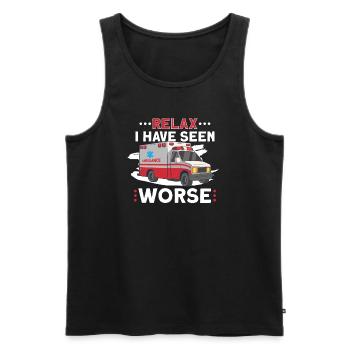 Sanitäter Erster Responder Krankenwagenfahrer - Männer Premium Bio Tank Top - Schwarz - Vorne - AI Model Male 178 light (178cm)