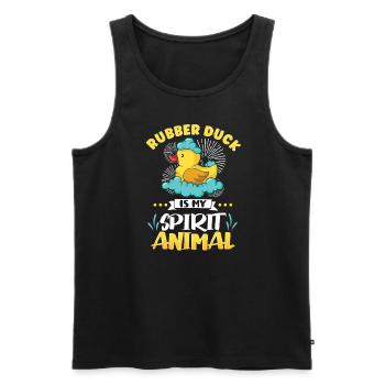 Rubber Duck Ducks Bird Hunt Duck lover Gift Idea - Men's Premium Organic Tank Top - black - Front - Michal (187cm)