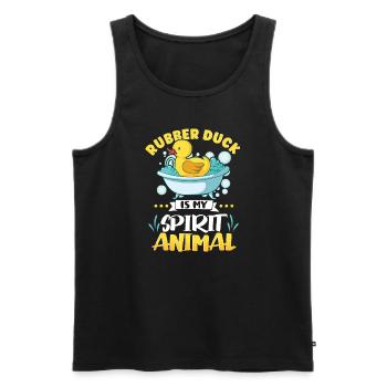Rubber Duck Ducks Bird Hunt Duck lover Gift Idea - Men's Premium Organic Tank Top - black - Front - Michal (187cm)