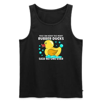 Rubber Duck Ducks Bird Hunt Duck lover Gift Idea - Männer Premium Bio Tank Top - Schwarz - Vorne - Michal (187cm)
