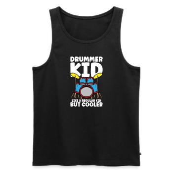 Drummer Drums Music Drum Set Drumming - Men's Premium Organic Tank Top - black - Front - AI Model Male 178 light (178cm)