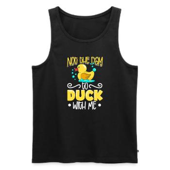 Rubber Duck Ducks Bird Hunt Duck lover Gift Idea - Männer Premium Bio Tank Top - Schwarz - Vorne - Michal (187cm)