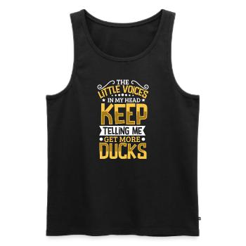 Rubber Duck Ducks Bird Hunt Duck lover Gift Idea - Men's Premium Organic Tank Top - black - Front - Michal (187cm)