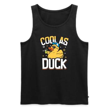 Rubber Ducks Duck Duck Lovers Bathroom - Men's Premium Organic Tank Top - black - Front - AI Model Male 178 light (178cm)