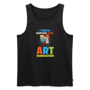 Künstler Malerei Maler Kunstfarbe Kunstlehrer - Männer Premium Bio Tank Top - Schwarz - Vorne - Michal (187cm)
