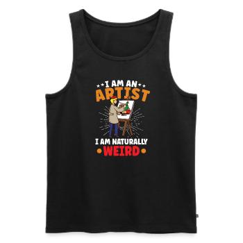 Artist Painting Painter Art Color Art Teacher - Men's Premium Organic Tank Top - black - Front - Michal (187cm)