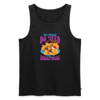 Rubber Duck Ducks Bird Hunt Duck lover Gift Idea - Men's Premium Organic Tank Top - black - Front - Michal (187cm)