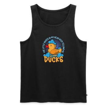 Rubber Duck Ducks Bird Hunt Duck lover Gift Idea - Men's Premium Organic Tank Top - black - Front - Michal (187cm)