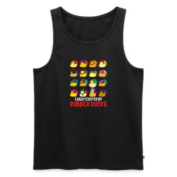 Rubber Duck Ducks Bird Hunt Duck lover Gift Idea - Men's Premium Organic Tank Top - black - Front - Michal (187cm)