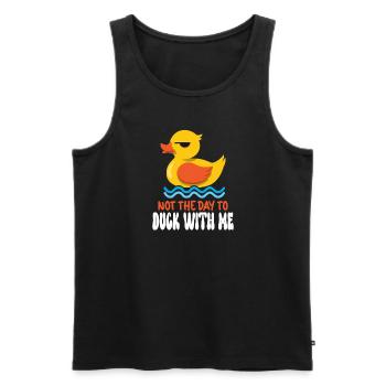 Rubber Duck Ducks Bird Hunt Duck lover Gift Idea - Männer Premium Bio Tank Top - Schwarz - Vorne - Michal (187cm)