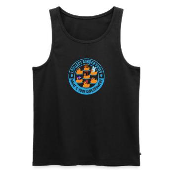 Rubber Ducks Duck Duck Lovers Bathroom - Men's Premium Organic Tank Top - black - Front - AI Model Male 178 light (178cm)