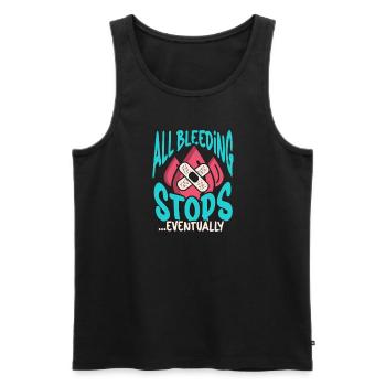 Nurse Nursing Clinic Paramedic - Men's Premium Organic Tank Top - black - Front - Michal (187cm)