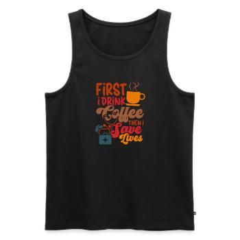 Nurse Nursing Clinic Paramedic - Men's Premium Organic Tank Top - black - Front - Michal (187cm)