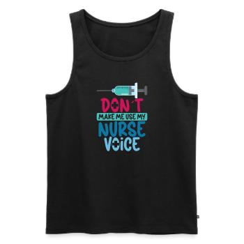 Nurse Nursing Clinic Paramedic - Men's Premium Organic Tank Top - black - Front - Michal (187cm)