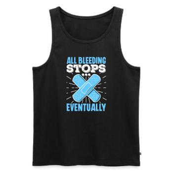 Nurse Nursing Clinic Paramedic - Men's Premium Organic Tank Top - black - Front - Michal (187cm)