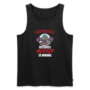 Bodybuilding Powerlifting Weightlifting Fitness - Männer Premium Bio Tank Top - Schwarz - Vorne - AI Model Male 178 light (178cm)