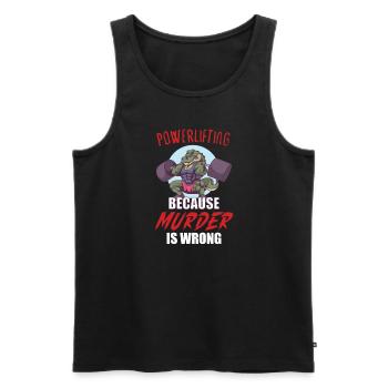 Bodybuilding Powerlifting Weightlifting Fitness - Männer Premium Bio Tank Top - Schwarz - Vorne - AI Model Male 178 light (178cm)