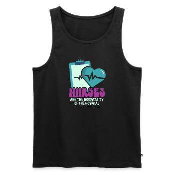 Nurse Nursing Clinic Paramedic - Men's Premium Organic Tank Top - black - Front - Michal (187cm)