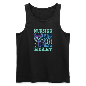 Nurse Nursing Clinic Paramedic - Men's Premium Organic Tank Top - black - Front - Michal (187cm)