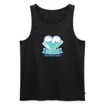 Nurse Nursing Clinic Paramedic - Men's Premium Organic Tank Top - black - Front - Michal (187cm)