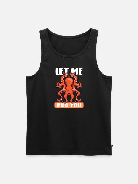 Squid Lovers Octopus Funny - Men's Premium Organic Tank Top - black
