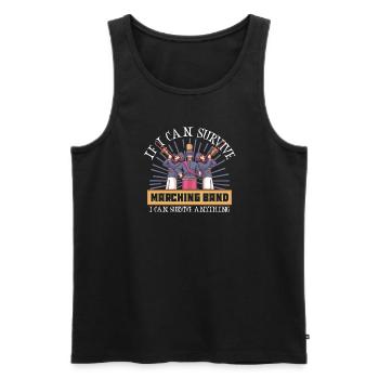 Marching Band Clarinetist School Rehearsal Music - Men's Premium Organic Tank Top - black - Front - Michal (187cm)
