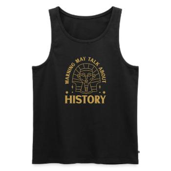 History historian History - Men's Premium Organic Tank Top - black - Front - AI Model Male 178 light (178cm)