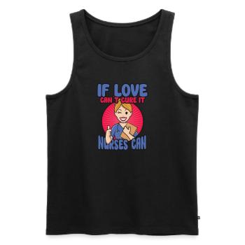 Nurse Nursing Clinic Paramedic - Men's Premium Organic Tank Top - black - Front - Michal (187cm)