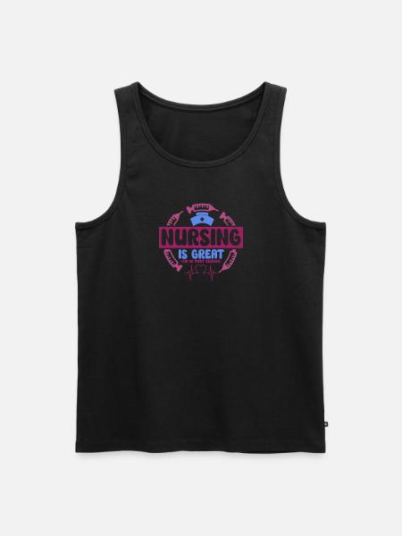 nurse nursing clinic paramedic - Men's Premium Organic Tank Top - black