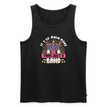Marching Band Clarinetist School Rehearsal Music - Men's Premium Organic Tank Top - black - Front - Michal (187cm)