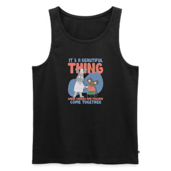 Krankenschwester Krankenpflege Klinik Sanitäter - Männer Premium Bio Tank Top - Schwarz - Vorne - Michal (187cm)