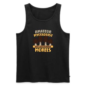 Morels Mushroom Picker Mushroom Farmer Mushroom - Débardeur bio Premium Homme - noir - Devant - Michal (187cm)