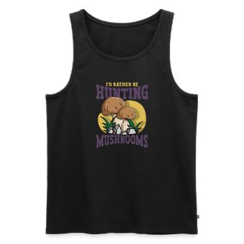 Morels Mushroom Picker Mushroom Farmer Mushroom - Men's Premium Organic Tank Top - black - Front - AI Model Male 178 light (178cm)