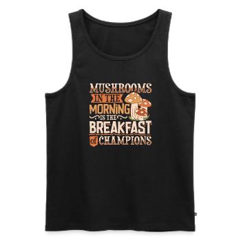 Morels Mushroom Picker Mushroom Farmer Mushroom - Débardeur bio Premium Homme - noir - Devant - Michal (187cm)