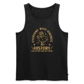 History historian History - Men's Premium Organic Tank Top - black - Front - AI Model Male 178 light (178cm)