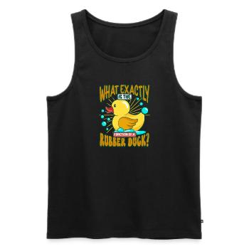 Rubber Duck Ducks Bird Hunt Duck lover Gift Idea - Men's Premium Organic Tank Top - black - Front - Michal (187cm)